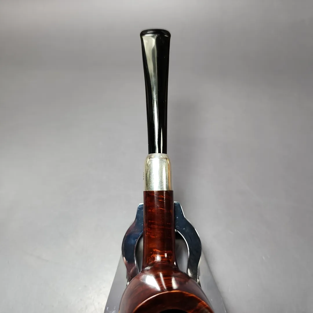 MBSD Briars Timeless Traditions 1 Smooth Billiard w/ Silver Handmade Briar Pipe, New - Image 8