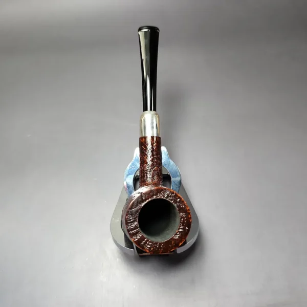 MBSD Briars Timeless Traditions 1 Sandblasted Billiard w/ Silver Handmade Briar Pipe, New - Image 8