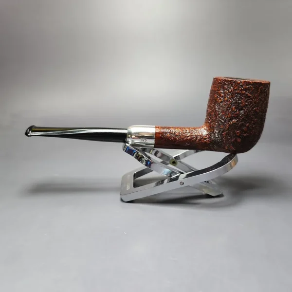MBSD Briars Timeless Traditions 1 Sandblasted Billiard w/ Silver Handmade Briar Pipe, New - Image 8