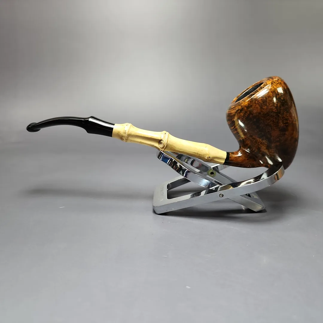 MBSD Briars Modern Masters 1 Smooth Peewit w/ Bamboo Briar Pipe, New - Image 8