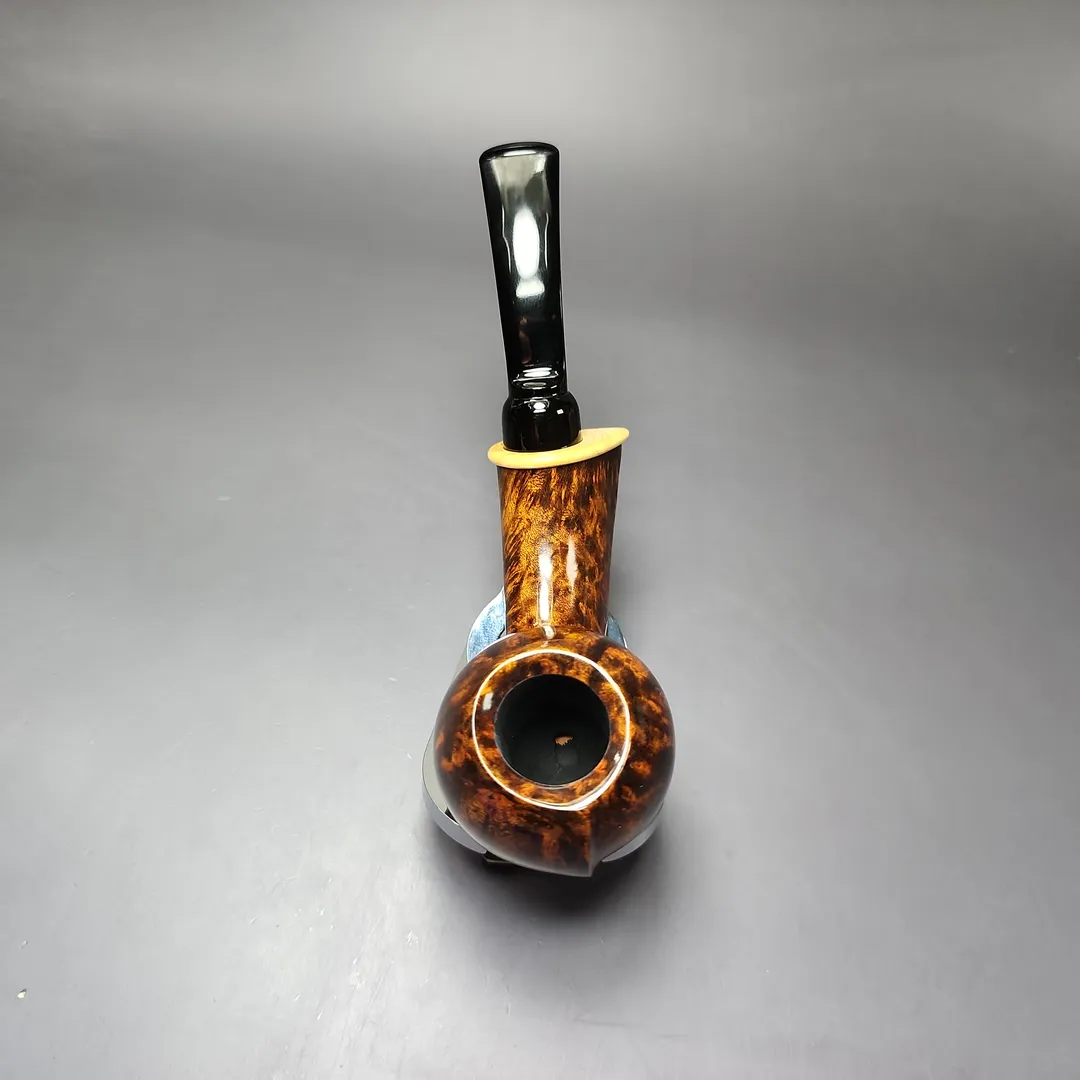 MBSD Briars Modern Masters 2 Smooth Blowfish w/ Boxwood Briar Pipe, New - Image 8
