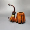 Moonlight Pipes "Stump-Punk" Oom Paul Handmade Briar Pipe, New - Image 8