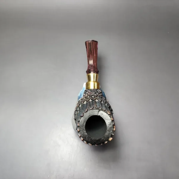 Moonlight Pipes "Brass-Necked Bird" Zulu Handmade Briar Pipe, New - Image 8