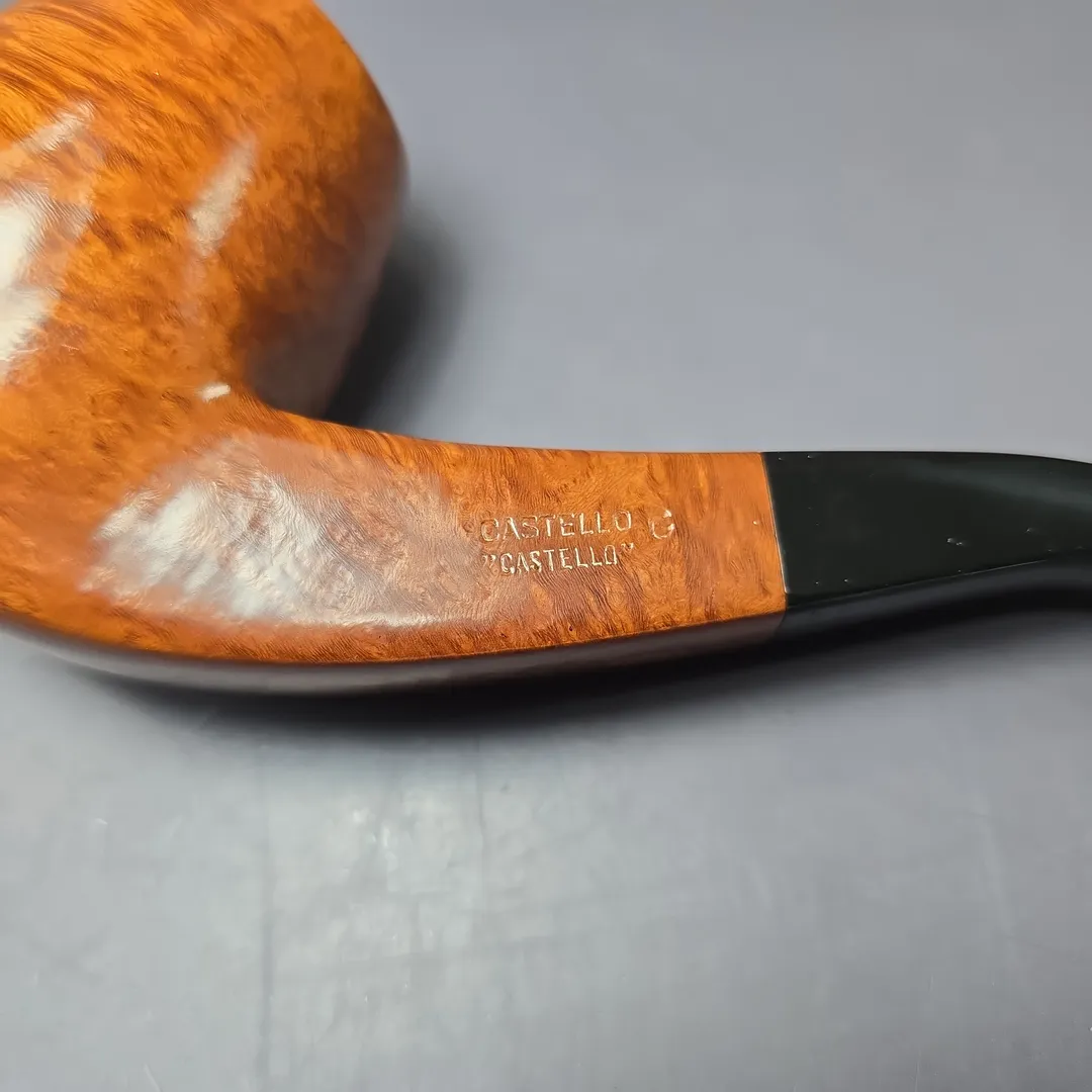 Castello "Castello" G Large Smooth Panel Shank Egg Estate Briar Pipe, Unsmoked - Image 8