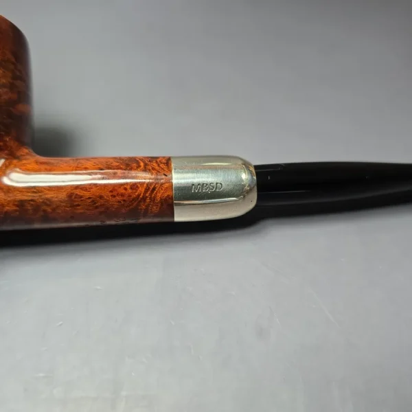 MBSD Briars Timeless Traditions 1 Smooth Billiard w/ Silver Handmade Briar Pipe, New - Image 8