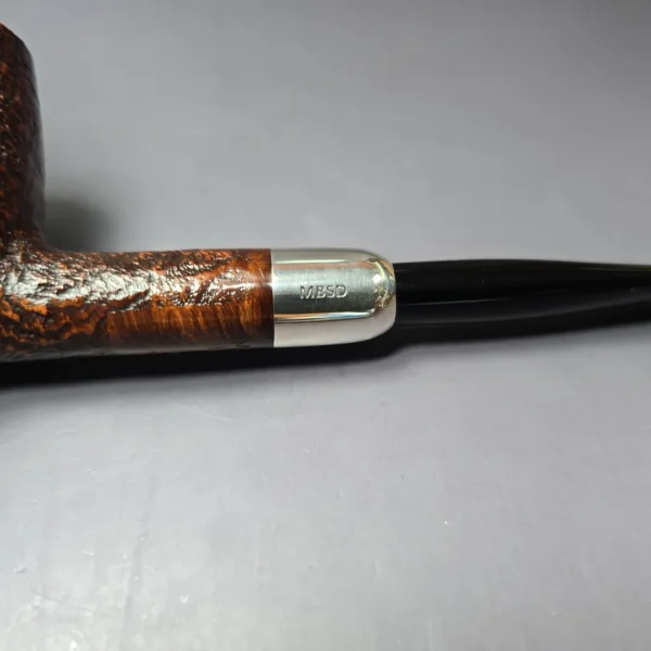 MBSD Briars Timeless Traditions 1 Sandblasted Billiard w/ Silver Handmade Briar Pipe, New - Image 8