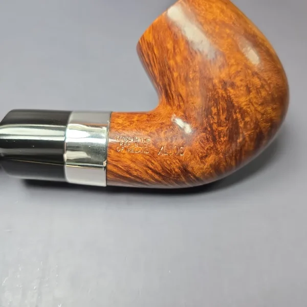 Peterson Supreme Silver Mounted XL90S Smooth Bent Billiard Estate Briar Pipe, Irish Estates - Image 8