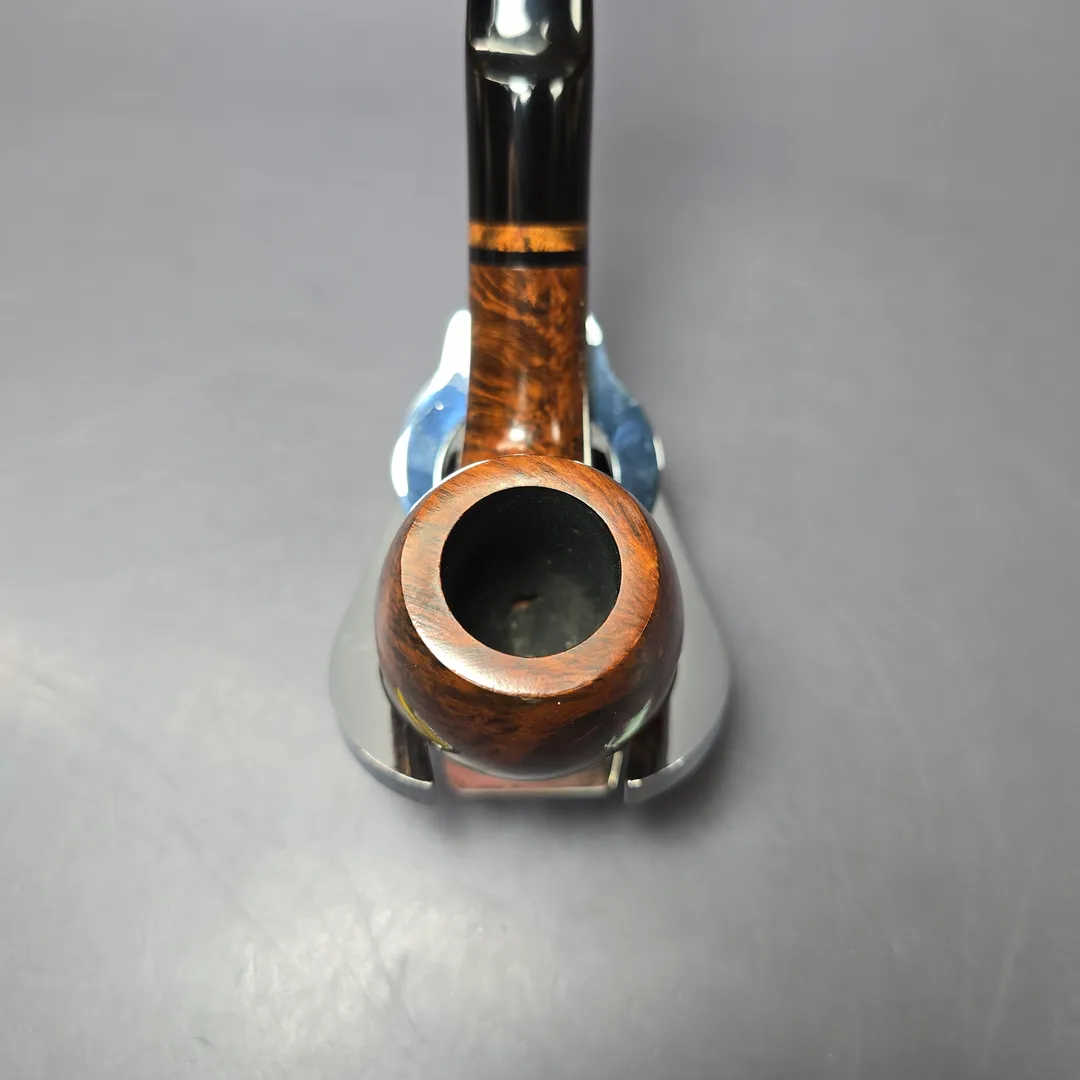 Velani Classica Extra 204 Smooth Bent Billiard Estate Briar Pipe, Unsmoked - Image 8