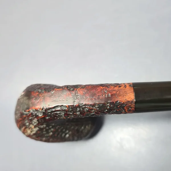 Dunhill 1958 Shell Briar 120 Sandblasted Bent Billiard Estate Briar Pipe, English Estates - Image 8