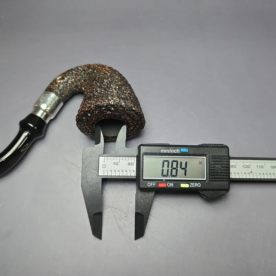 Brebbia First 1997 Rusticated Calabash w/ Silver Estate Briar, Pipe Unsmoked, 9mm - Image 9