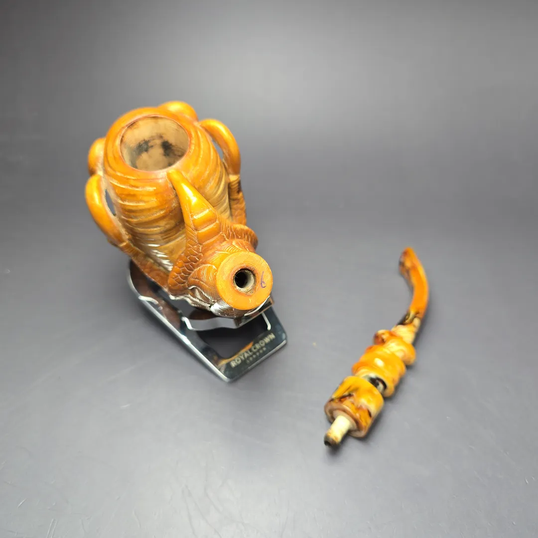 Ural (Baglan) Magnum Demon Head Estate Block Meerschaum Pipe, Turkish Estates - Image 9