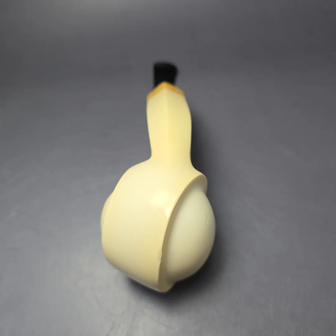 Fikri Baki XL Smooth Asymmetric Blowfish Estate Block Meerschaum Pipe Turkish Estates - Image 9