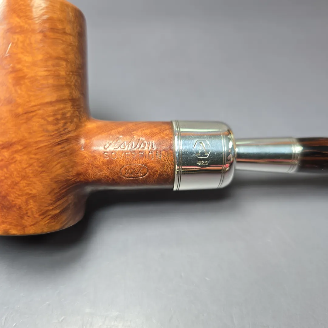 Ashton 2004 Sovereign XXX Smooth Poker w/ Silver Spigot Estate Briar Pipe, English Estates - Image 8