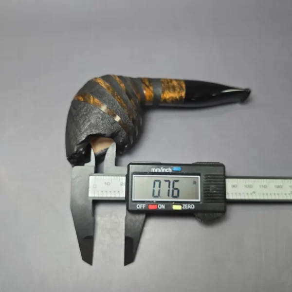 Peter Toth Spiral Sandblasted Devil Anse Handmade Briar Pipe, New - Image 9