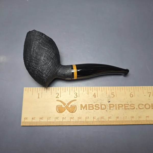 Peter Toth Sandblasted Shield w/ Osage Handmade Briar Pipe, New - Image 9