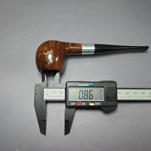 Kaywoodie Pre-1977 Signet Smooth Apple w/ Aluminum Estate Briar Pipe, Unsmoked - Image 9