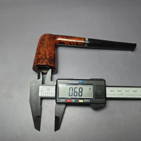 Herriot Pipes Smooth "Dan Shape Conic" Dublin w/ Horn Handmade Briar Pipe, New - Image 9