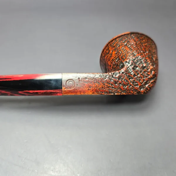 Herriot Pipes Partially Sandblasted Bulldog Handmade Briar Pipe, New - Image 8