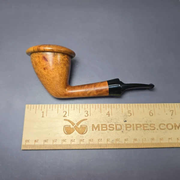 Brebbia Calabash Argento Smooth Calabash Estate Briar Pipe, Italian Estates, 9mm - Image 9