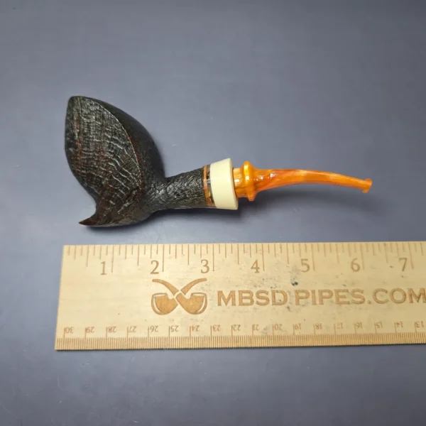Kevin Arthur Sandblasted Sphinx w/ Ivorite Estate Briar Pipe, American Estates - Image 9