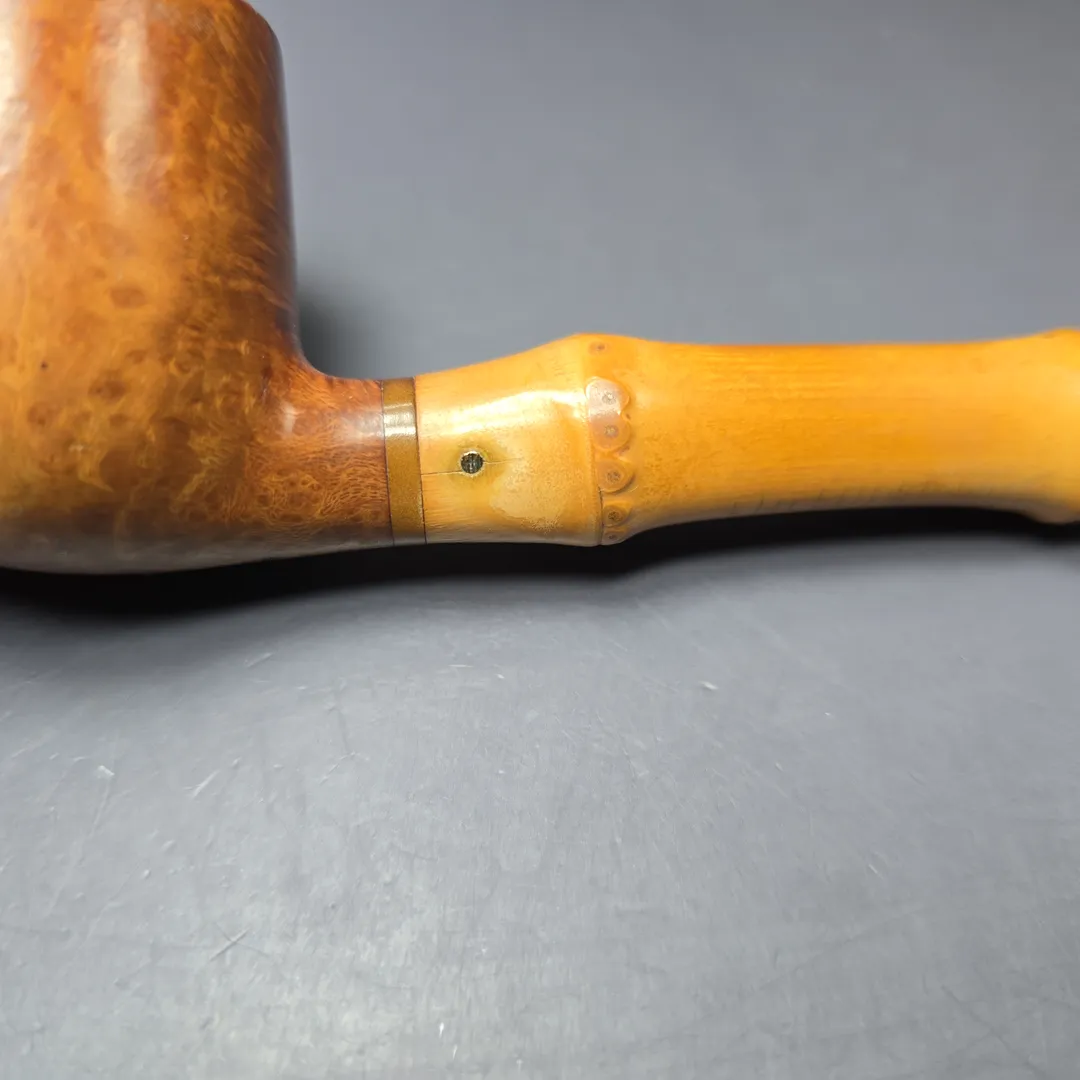 Dunhill 1965 Whangee Root Briar Smooth Bamboo Pot Estate Briar Pipe, English Estates - Image 9
