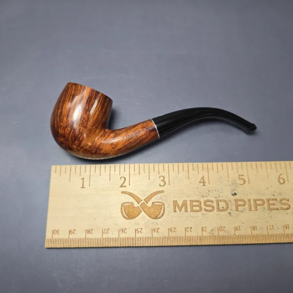 Kaywoodie Pre-1950 Flame Grain 10 Smooth Bent Billiard Estate Briar Pipe, American Estates - Image 9