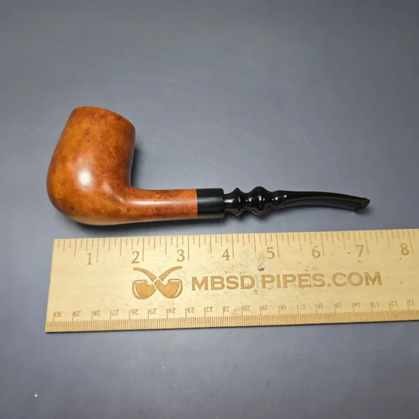 Edwards XL Smooth Bent Billiard w/ Ebonite Estate Briar Pipe, Unsmoked - Image 9