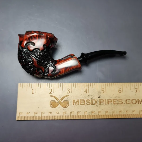 Nording Moss XL Partially Rusticated Freehand Estate Briar Pipe, Unsmoked - Image 9