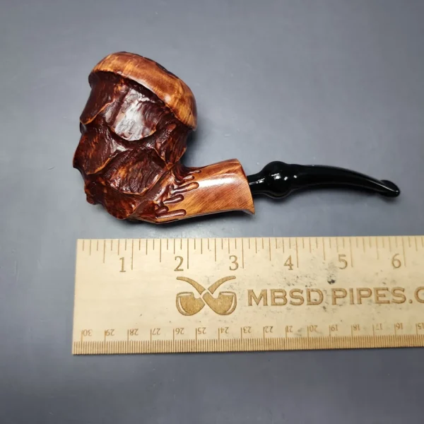 Nording Point Clear Partially Rusticated Freehand Estate Briar Pipe, Unsmoked - Image 9
