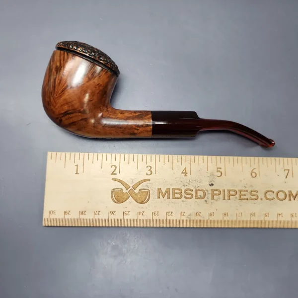 JM Boswell 2017 Partially Rusticated Rhodesian Estate Briar Pipe, American Estates - Image 9