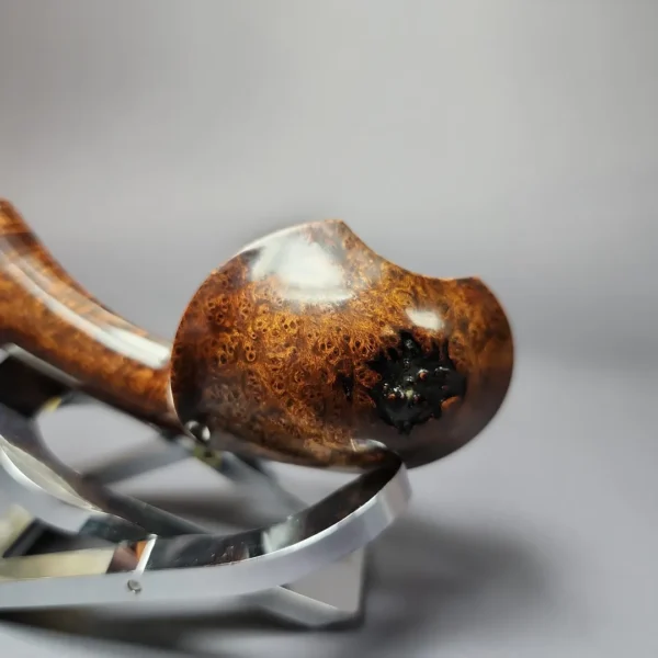 Jason Patrick Smooth Asymmetric Blowfish Estate Briar Pipe, American Estates - Image 9