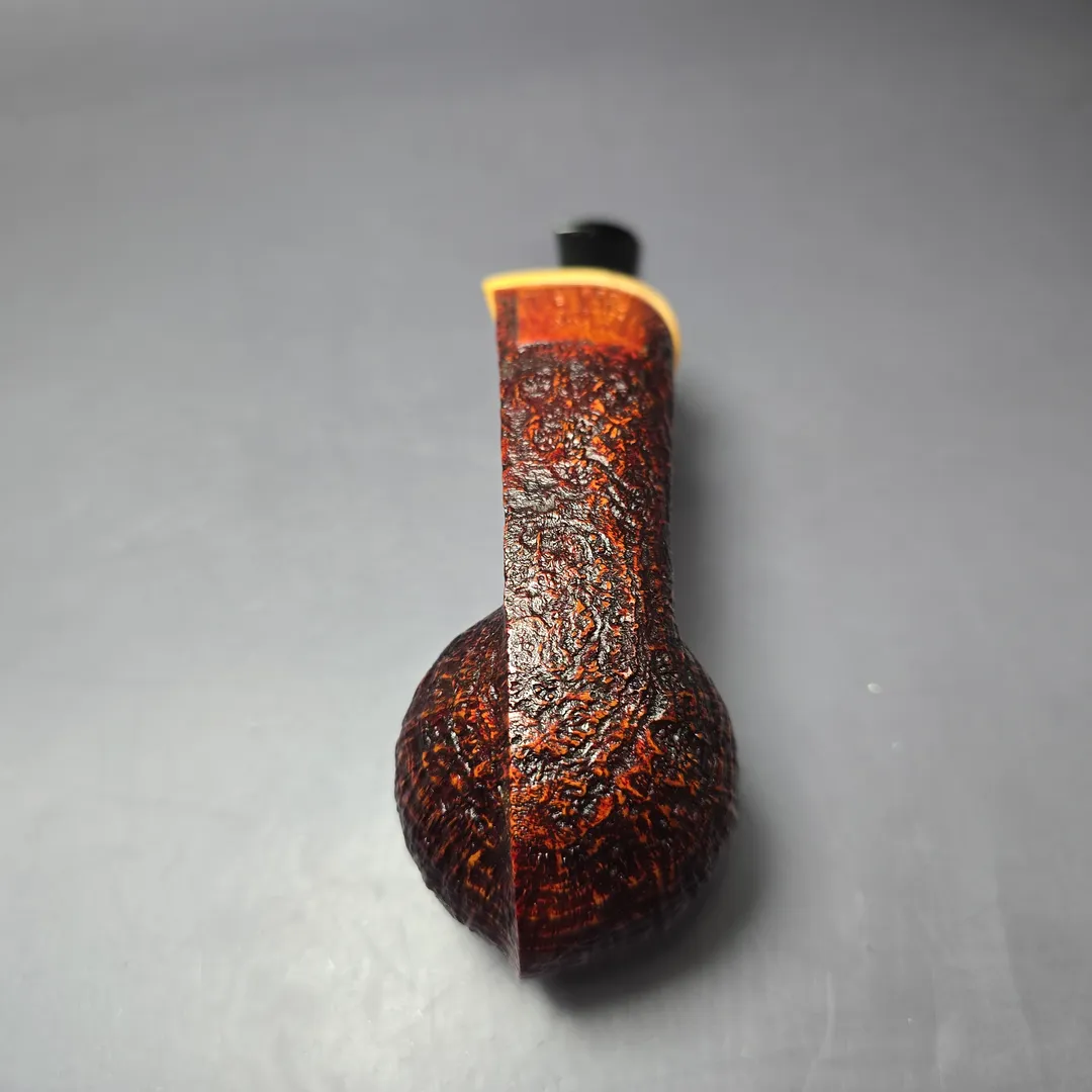MBSD Briars Modern Masters 2 Sandblasted Blowfish w/ Boxwood Briar Pipe, New - Image 9