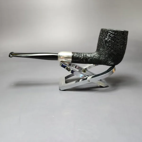 MBSD Briars Timeless Traditions 1 Sandblasted Billiard w/ Silver Handmade Briar Pipe, New - Image 9