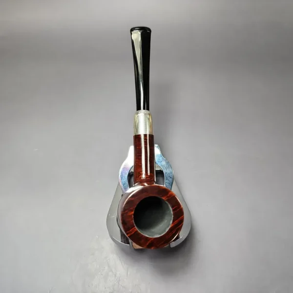 MBSD Briars Timeless Traditions 1 Smooth Billiard w/ Silver Handmade Briar Pipe, New - Image 9