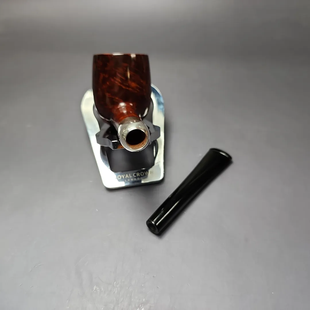 MBSD Briars Timeless Traditions 1 Smooth Billiard w/ Silver Handmade Briar Pipe, New - Image 9