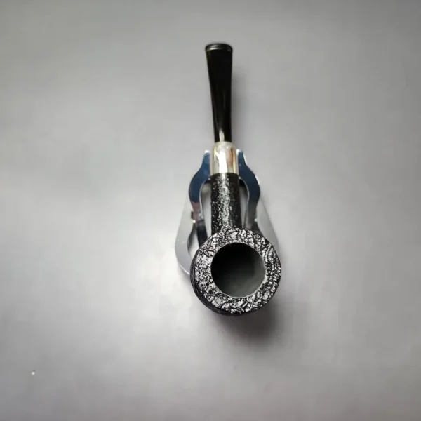 MBSD Briars Timeless Traditions 1 Sandblasted Billiard w/ Silver Handmade Briar Pipe, New - Image 9