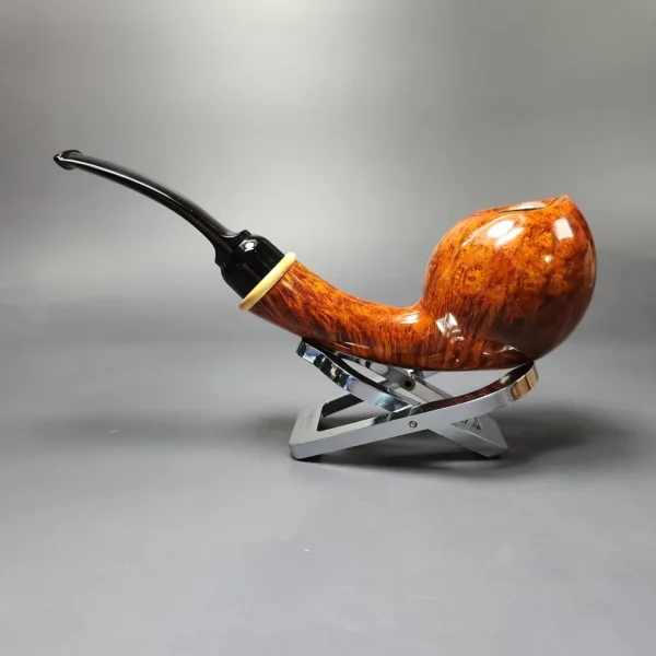 MBSD Briars Modern Masters 2 Smooth Blowfish w/ Boxwood Briar Pipe, New - Image 9