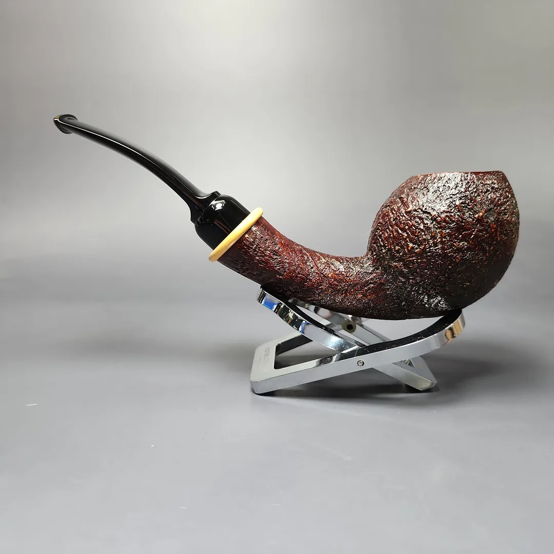 MBSD Briars Modern Masters 2 Sandblasted Blowfish w/ Boxwood Briar Pipe, New - Image 9