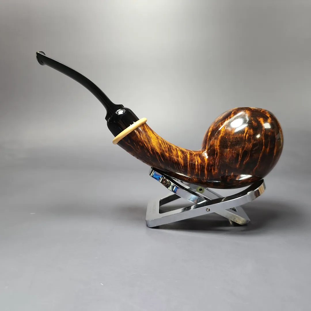 MBSD Briars Modern Masters 2 Smooth Blowfish w/ Boxwood Briar Pipe, New - Image 9