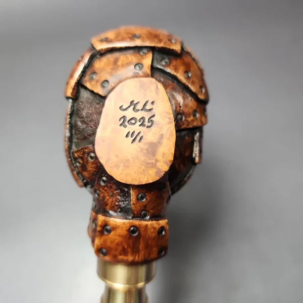 Moonlight Pipes "Steampunk" Tomato w/ Brass Handmade Briar Pipe, New - Image 9