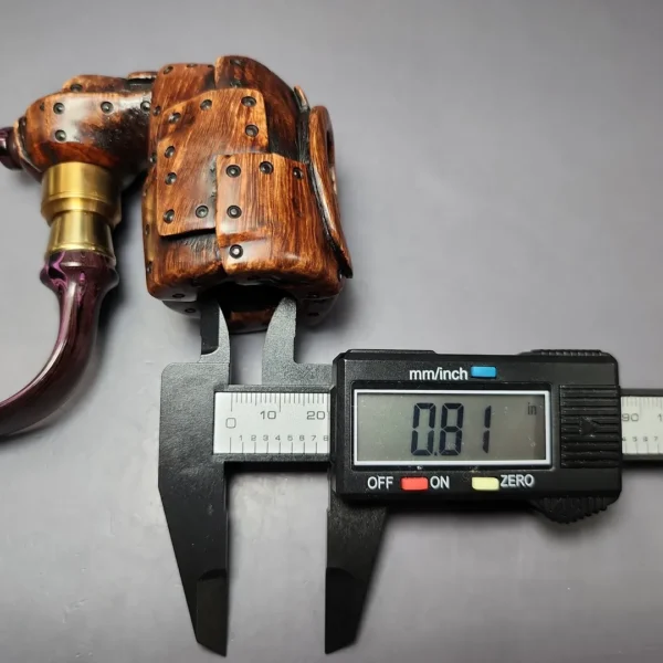 Moonlight Pipes “Steampunk” Oom Paul Handmade Briar Pipe, New - Image 9