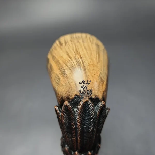 Moonlight Pipes "Briar Raven" Oom Paul Handmade Briar Pipe, New - Image 9