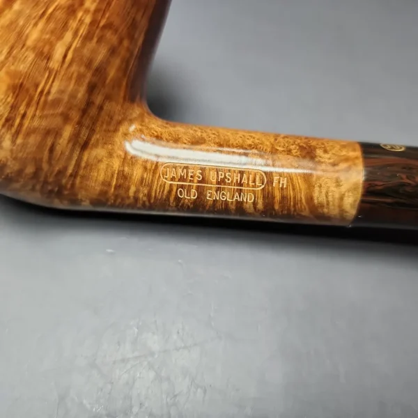James Upshall Empire Series Old England Magnum Smooth Bent Billiard Estate Briar Pipe, Unsmoked - Image 9
