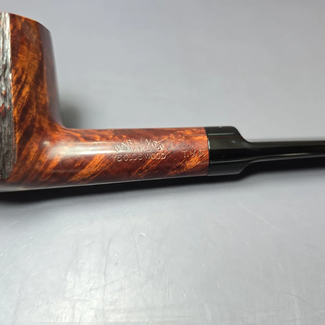 Barling's Make Family Era YOW Quaint EXEL Partially Rusticated Pot Estate Briar Pipe, English Estates - Image 9