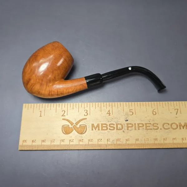 Castello Trademark 4K Smooth Bent Egg w/ Lucite Mount Estate Briar Pipe, Unsmoked - Image 9