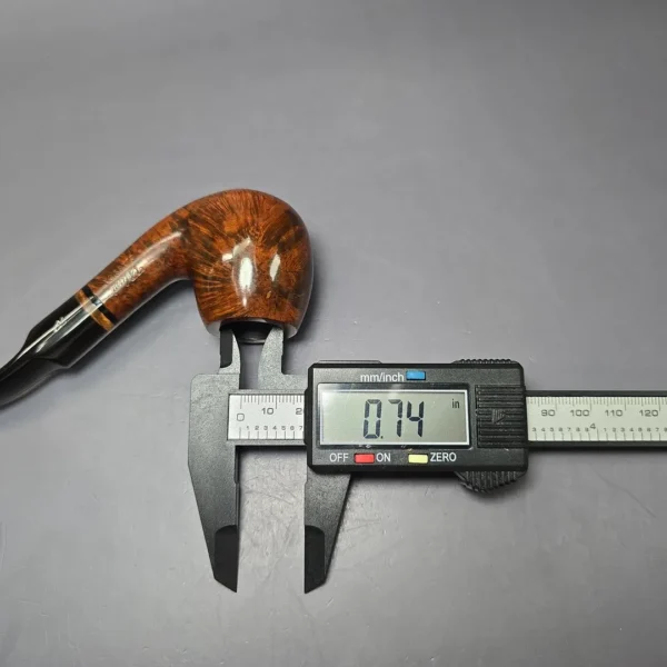 Velani Classica Extra 204 Smooth Bent Billiard Estate Briar Pipe, Unsmoked - Image 9