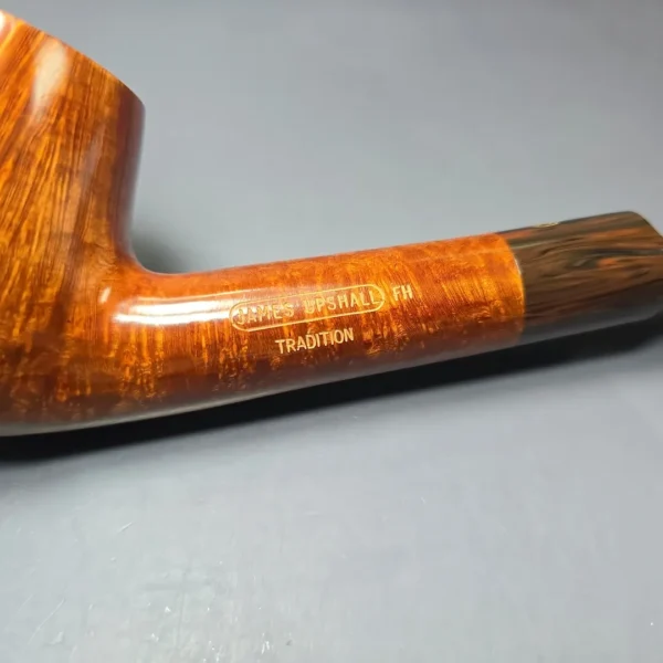 James Upshall Empire Series Tradition Magnum Smooth Bent Billiard Estate Briar Pipe, Unsmoked - Image 9