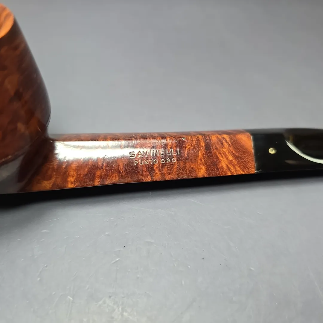 Savinelli Punto Oro 514 KS Smooth Bulldog Estate Briar Pipe, Unsmoked - Image 9
