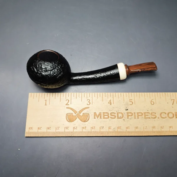 J Mouton Sandblasted Long Shank Squat Tomato w/ Mammoth Handmade Briar Pipe, New - Image 9