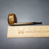 C-Pipe Smooth Deep Contrast Panel Lumberman Handmade Briar Pipe, New - Image 9